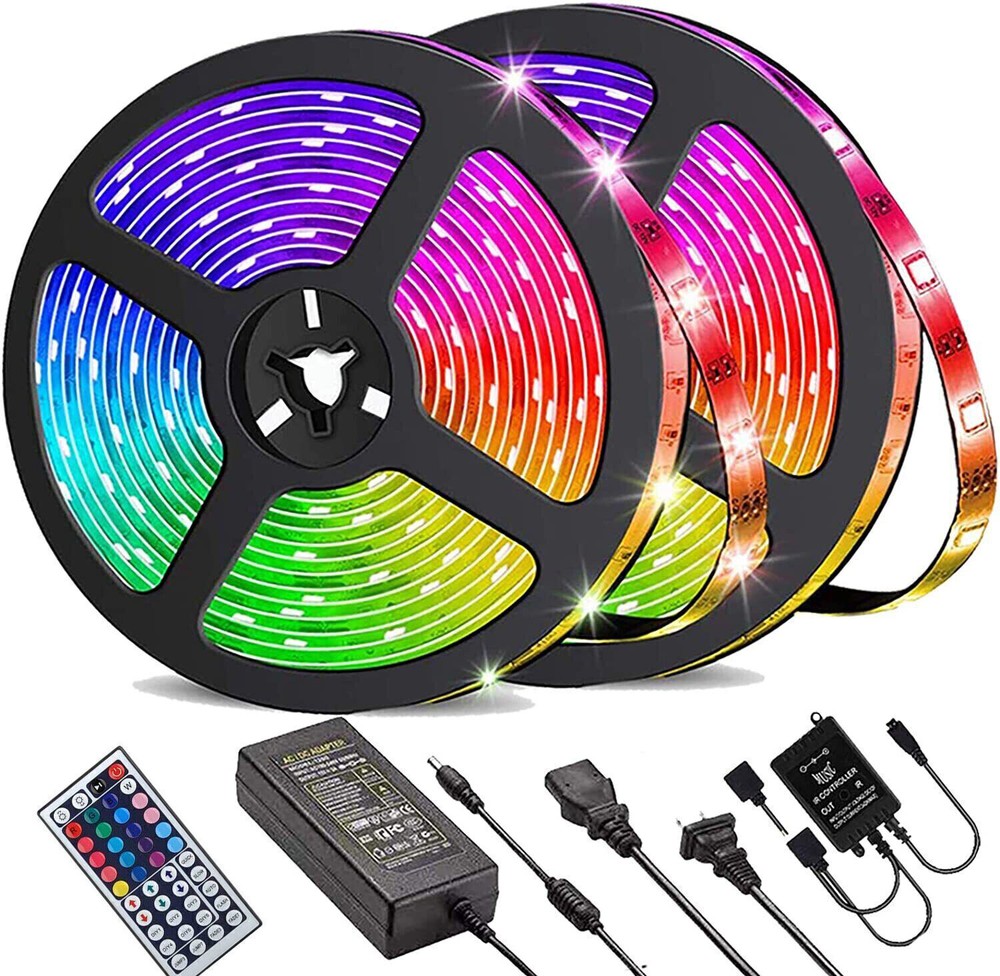 LED Strip Lights 100ft Music Sync 5050 RGB Room Light with Remote App Contral