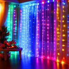 LED Curtain Lights 9.8FT Colorful Modern Ambient USB String Lights X-Zen Decor