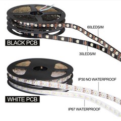 5M SK6812 RGBW 4in1 5V LED Strip 30/60/144leds/m Individual Pixel IC Addressable