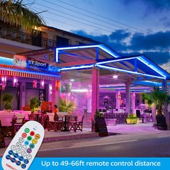 50ft LED Neon Rope Light, 120V IP67 Waterproof Neon Light Outdoor
