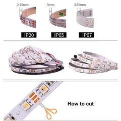 5V 12V SK6812 RGBW 4in1 Full Color LED Strip Light Pixel Individual Addressable
