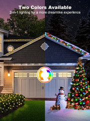 300 LED Color Changing Christmas String Lights, 100FT Warm White Multicolor Outd