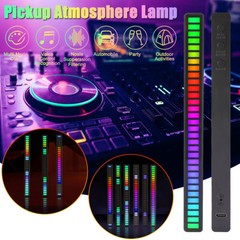 2/4PACK Rechargeable Music Rhythm Voice Light Bar, Sound Activated RGB Light Bar