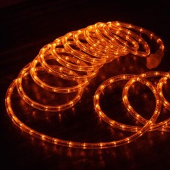Orange 8-Mode LED Outdoor Waterproof Rope Light 10′ 25′ 50′ 100′ 150′ 300’ft
