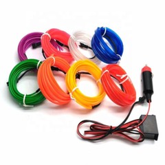 Car Party Neon LED Light Glow EL Wire String Strip Rope Tube Decor + Controller