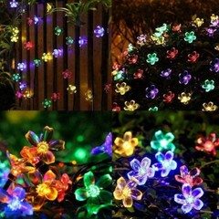 Outdoor Waterproof Solar String Flower Lights Fairy Light Decorations 8 Models