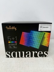 Twinkly Squares Panels Starter Kit, Multicolor, 64 RGB LED, 6 Panels