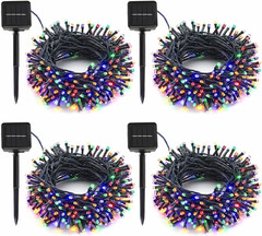 6-Pack Solar String Lights, 600 LED Extra-Long 236Ft Solar Christmas Lights Outd