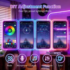 100FT RGB LED Neon Rope Lights, App & Remote Control, Flexible Waterproof IP65 L