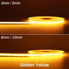 12V 24V RA90 Flexible High Bright Tape LED COB Strip 3mm 5mm 8mm 10mm Light Bar