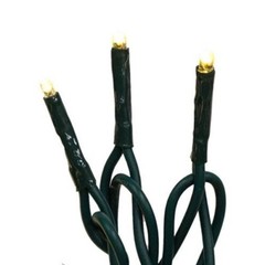 NEW Primitive Teeny Lights 100 Ct Clear Bulbs GREEN Elec Cord Strand Rice INDOOR