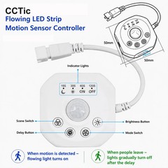 5M 24V COB CCT Running LED Strip Light Chasing Flexible Tape Light for Home Car