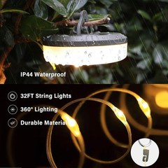 2Pack 4IN1 Portable Camping String USB Lights Rechargeable waterproof Tent Lamps