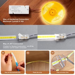Cubitor Under Cabinet Led Light Strip Kit2 Roll X 16.4Ft Cuttable 6500K