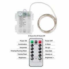 2-10m 20/50/100 LED Battery Micro Rice Wire Copper Fairy String Lights Party