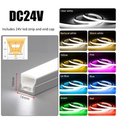 24V 16.4ft IP67 Waterproof Silicone LED Flexible Outdoor Strip Neon Rope Light