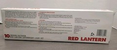 Red Lantern Lights 10 Plastic Seasonal Specialties Indoor /outdoor