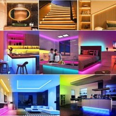 5V 12V 24V COB LED Strip Light Flexible Tape Lights DIY Indoor Cabinet Kitchen