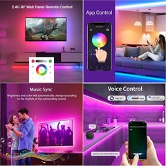 Wall Mount RF Remote 60LEDs/M 40M 30M 20M 10M 24V Waterproof RGB LED Strip Light
