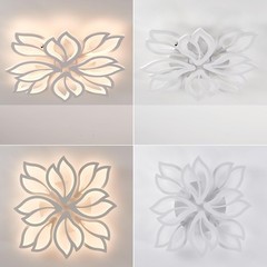 Haodengshi Modern Led Ceiling Light Fixture Dimmable 28 White Modern Flower