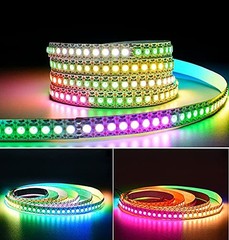 ADRESUNO WS2812B LED Strip Individual 3.2FT 144LEDS Non-Waterproof, Black PCB