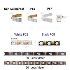5050 WS2813 4Pin RGB Magic Color LED Strip Dual Signal Individual Addressable 5V