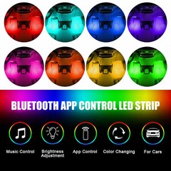 4×9 4×12 LED Car Interior Decor Neon Atmosphere Light Strip With Music Control