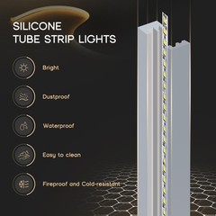 LED Strip Lights Warm White 3000K,9.8ft 110-120V Neon Rope Lights,Flexible Si…
