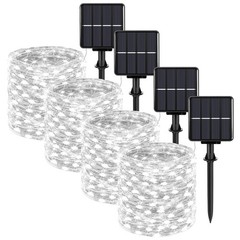 4-Pack Solar Fairy Lights Outdoor, Extra-Long 288FT 800LED String Lights