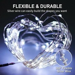 USB Twinkle LED String Fairy Lights 200/300LED Copper Wire Party Decor W/ Remote