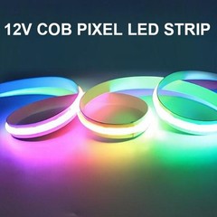 12V 24V WS2811 COB RGBIC LED Strip IC Addressable Full Color Flexible Tape Light