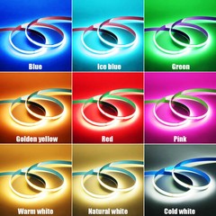Motion Sensor COB Led Strip Light 5V DC Battery Powered Warm White Blue Red Pink