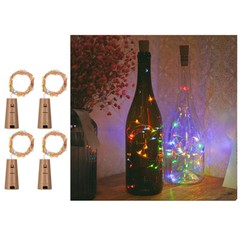 4pcs Wine Bottle Fairy String Lights 20 LED Battery Cork For Party Xmas Wedding