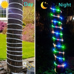 Solar Rope Lights Outdoor Tube Fairy String Lights Waterproof Garden Patio Decor