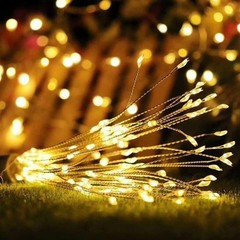 4 Pack Hanging Starburst Light, 150 LED String Light Bouquet Shape Firework Batt