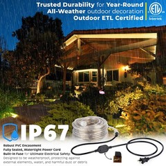 Warm White LED Rope Lights Outdoor Indoor Extendable Accent Party Deco Xmas Tree