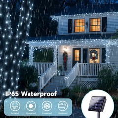 100-200 LED Solar Christmas String Lights Fairy Garden Outdoor Party Lamp
