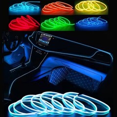Car Party Neon LED Light Glow EL Wire String Strip Rope Tube Decor + Controller