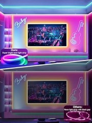 100Ft LED Neon Rope Lights with App and Remote Control, IP65 Waterproof Neon Str