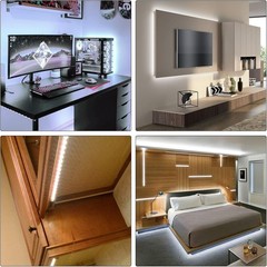 16.4FT Daylight White LED Strip Light with USB Plug+Battery Box Operated, 600…