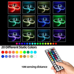 32FT LED Strip Lights Remote Control Bedroom Waterproof for Indoor Outdoor Use