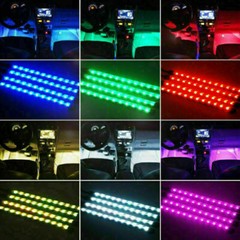 4×9 4×12 LED Car Interior Decor Neon Atmosphere Light Strip With Music Control