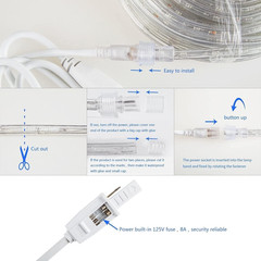 Goutong 131.2FT LED Rope Lights, Waterproof, Connectable for Indoor/Outdoor Use