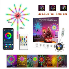 RGB Firework LED Strip Lights, Music Sync with APP Remote Control, USB Powered