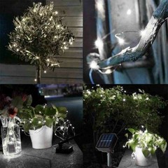 2 Pack 33 Ft 100 LEDs Copper Wire String Fairy Lights Solar Powered Mini LED