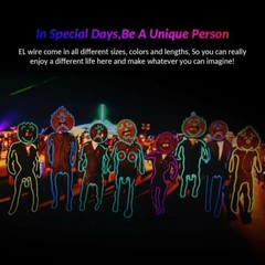 Neon LED Lights Glow EL Wire String Strip Rope Tube Decor Car Party + Controller