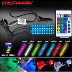 Led light strip for Cars Inside car Lighting interior Glow Full 4*36 Color US