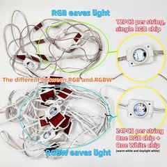 108FT Smart RGBW LED Module Permanent Outdoor Eave Light With APP Remote Control