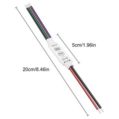 5 PCS Mini LED RGB Controller 3 Keys Strip Light Dimmer Fits 12/24V Multi