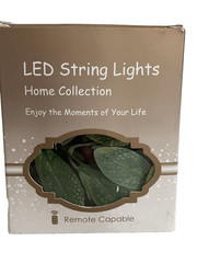 NIB Home Collection LED Olive Branch Garland String LIghts 10ft (Remote Capable)